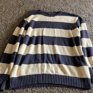 Blue and white john galt sweater. Size small.